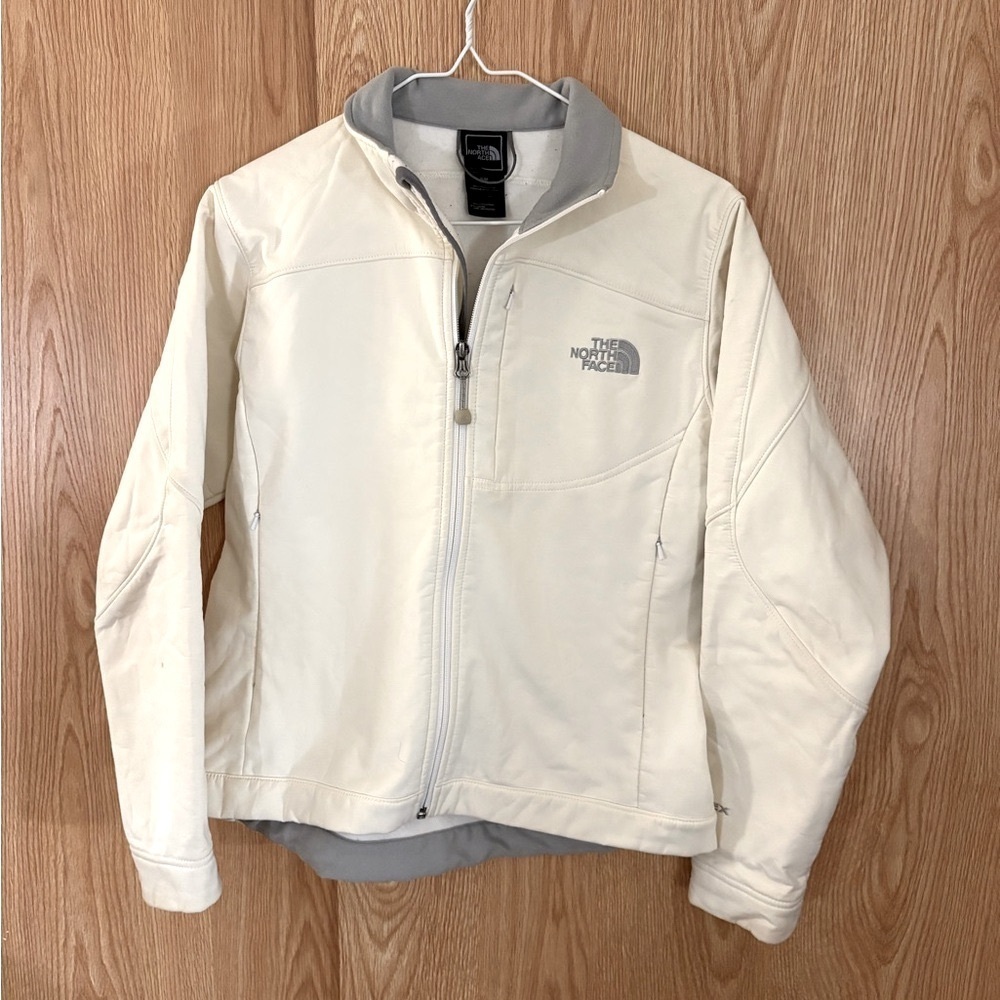 The North Face APEX Bionic White Gray Fleece Waterproof Jacket